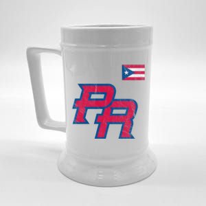 Puerto Rico Baseball Flag Pride Boricua Puerto Rico Beer Stein