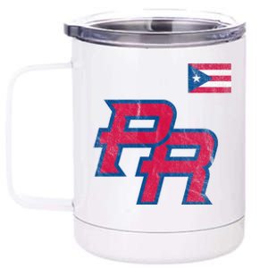 Puerto Rico Baseball Flag Pride Boricua Puerto Rico 12 oz Stainless Steel Tumbler Cup