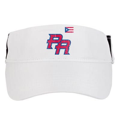 Puerto Rico Baseball Flag Pride Boricua Puerto Rico Adult Drive Performance Visor