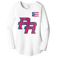 Puerto Rico Baseball Flag Pride Boricua Puerto Rico Women's Perfect Tri Tunic Long Sleeve Shirt