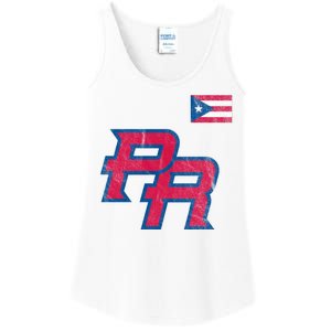 Puerto Rico Baseball Flag Pride Boricua Puerto Rico Ladies Essential Tank