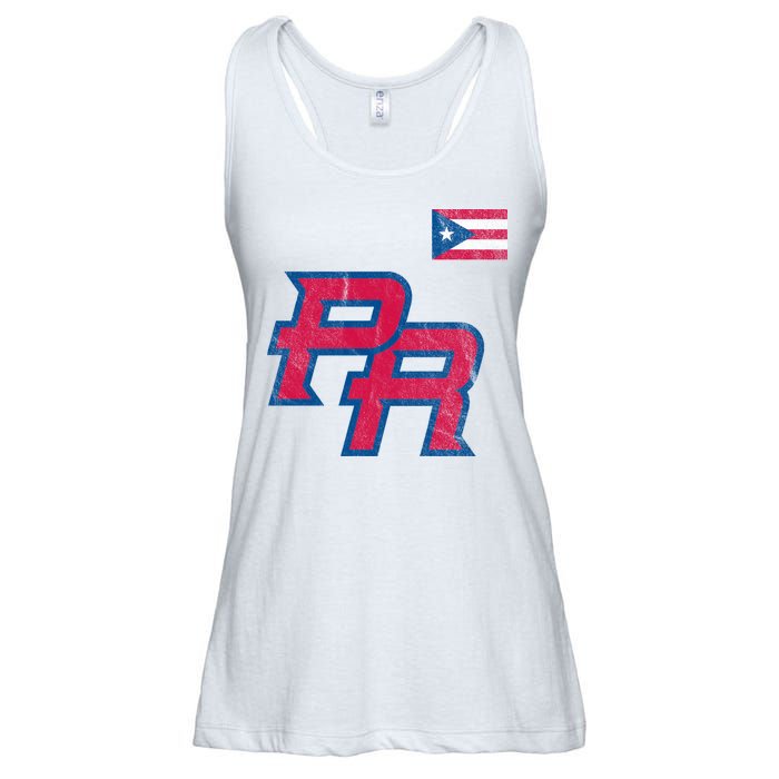 Puerto Rico Baseball Flag Pride Boricua Puerto Rico Ladies Essential Flowy Tank