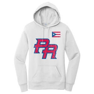 Puerto Rico Baseball Flag Pride Boricua Puerto Rico Women's Pullover Hoodie