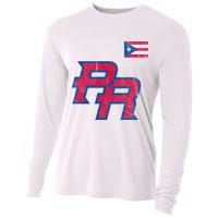 Puerto Rico Baseball Flag Pride Boricua Puerto Rico Cooling Performance Long Sleeve Crew