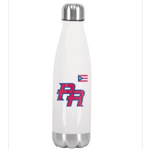 Puerto Rico Baseball Flag Pride Boricua Puerto Rico Stainless Steel Insulated Water Bottle