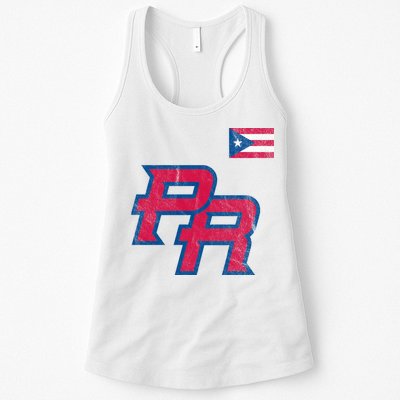 Puerto Rico Baseball Flag Pride Boricua Puerto Rico Womens Tank Top