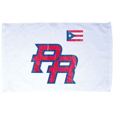 Puerto Rico Baseball Flag Pride Boricua Puerto Rico Microfiber Hand Towel