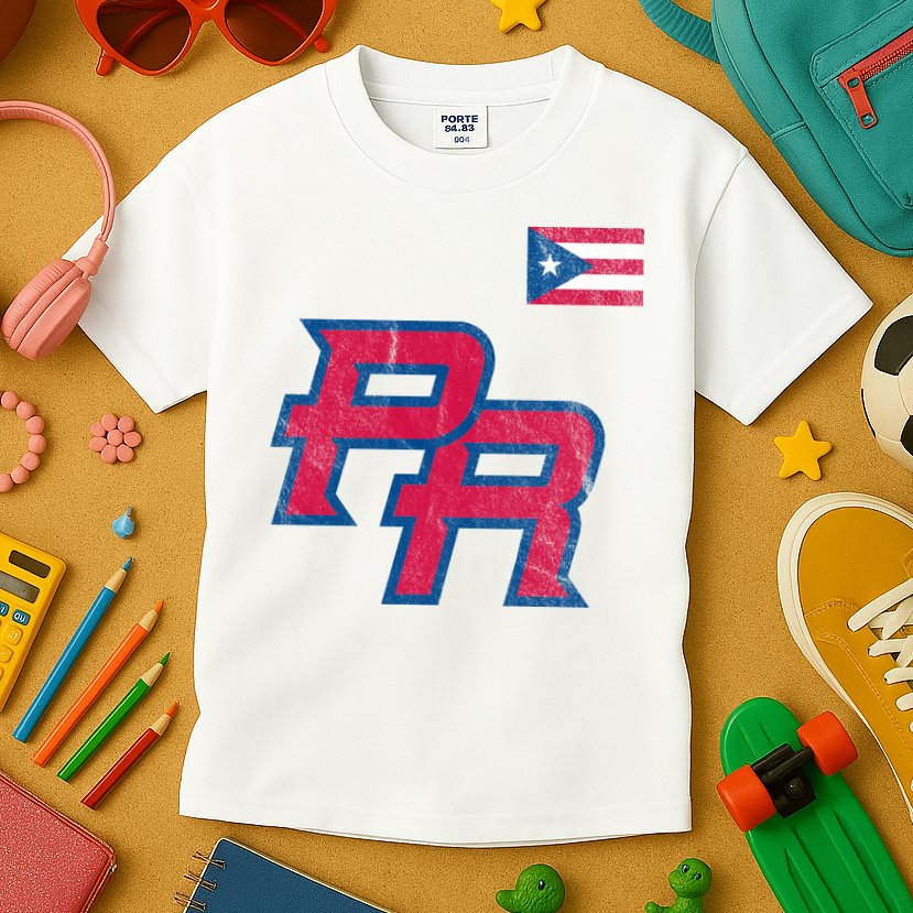 Puerto Rico Baseball Flag Pride Boricua Puerto Rico Kids T-Shirt