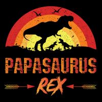 Papasaurus Rex 2 Sunset For Fathers Day Daddysaurus Gift Mug