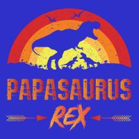 Papasaurus Rex 2 Sunset For Fathers Day Daddysaurus Gift Zip Tote Bag