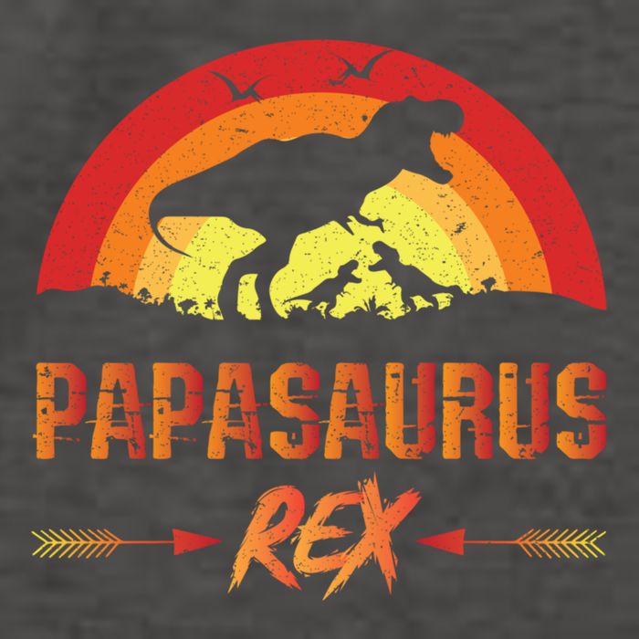 Papasaurus Rex 2 Sunset For Fathers Day Daddysaurus Gift Vector Backpack