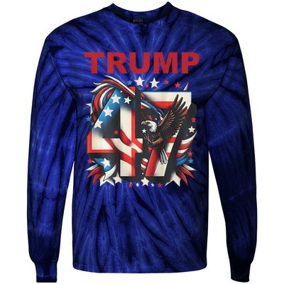 Presidential Race 2025 Trump Kamala YouRe Fired Tie-Dye Long Sleeve Shirt