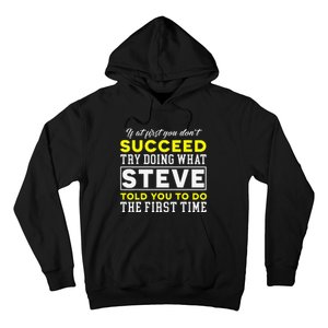 Personalized Retro 70s Style Steve Name Groovy Gifts Hoodie