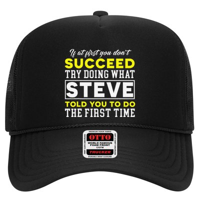Personalized Retro 70s Style Steve Name Groovy Gifts Trucker Hat