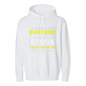 Personalized Retro 70s Style Steve Name Groovy Gifts Garment-Dyed Fleece Hoodie