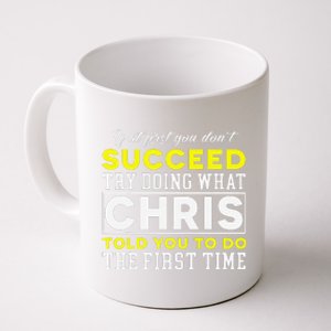 Personalized Retro 70s Style Chris Name Groovy Gifts Coffee Mug