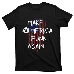 Punk Rocker 80s Design With Make America Punk Again Flag T-Shirt