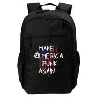 Punk Rocker 80s Design With Make America Punk Again Flag Backpack