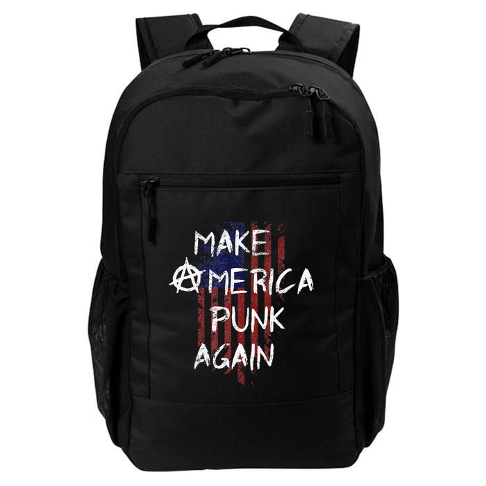 Punk Rocker 80s Design With Make America Punk Again Flag Backpack