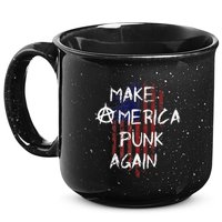 Punk Rocker 80s Design With Make America Punk Again Flag 15oz Campfire Ceramic Mug
