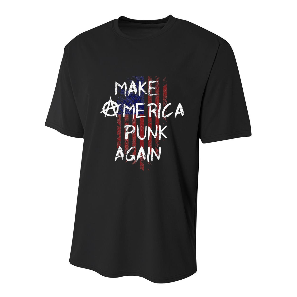 Punk Rocker 80s Design With Make America Punk Again Flag Youth Performance Sprint T-Shirt