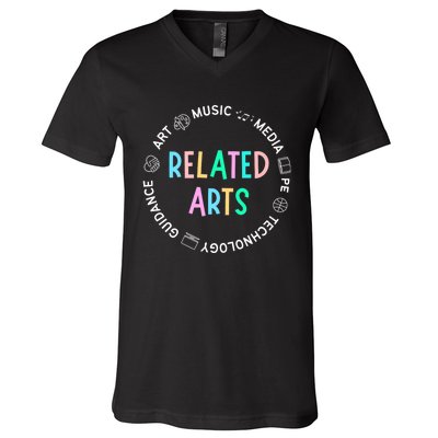 PKES Related Arts Circle Design V-Neck T-Shirt