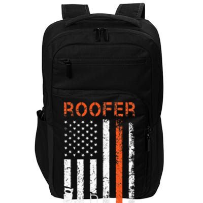 Patriotic Roofer American USA Flag Roofing Slating Impact Tech Backpack