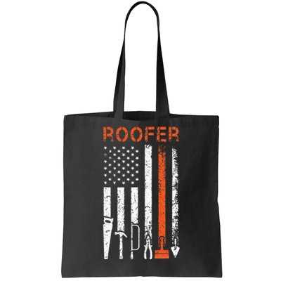 Patriotic Roofer American USA Flag Roofing Slating Tote Bag