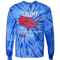 Patriotic Red And Blue Map Usa County Election Map Tie-Dye Long Sleeve Shirt