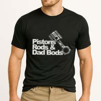 Pistons Rods And Dad Bods Engineer Classic Car Cooling Performance Crew T-Shirt