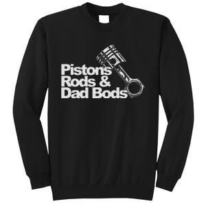 Pistons Rods And Dad Bods Engineer Classic Car Sweatshirt