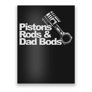 Pistons Rods And Dad Bods Engineer Classic Car Poster