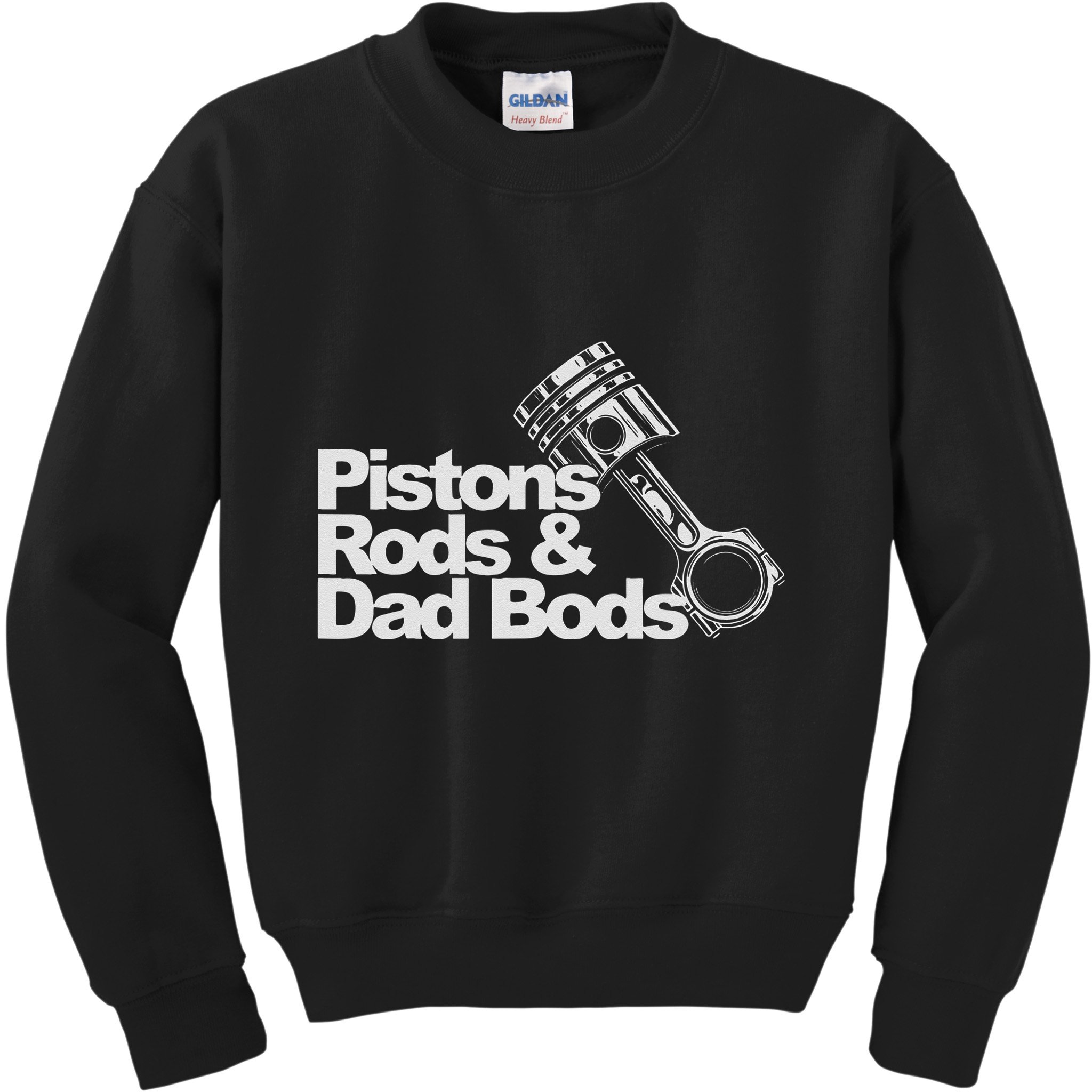 Pistons Rods And Dad Bods Engineer Classic Car Kids Sweatshirt