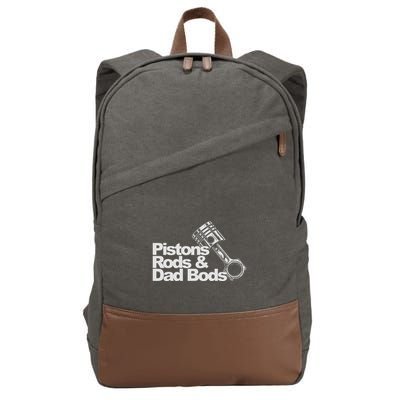 Pistons Rods And Dad Bods Engineer Classic Car Cotton Canvas Backpack