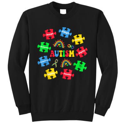 Puzzle Rainbow Autism Awareness Special Education Teacher Sweatshirt