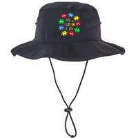 Puzzle Rainbow Autism Awareness Special Education Teacher Legacy Cool Fit Booney Bucket Hat