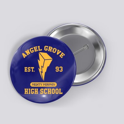 Power Rangers Angel Grove High School Gold Collegiate Great Gift Button