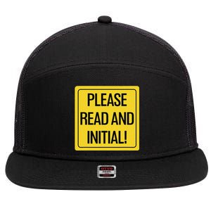 Please Read And Initial Document Indicates Agree Its Terms 7 Panel Mesh Trucker Snapback Hat