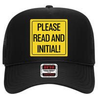 Please Read And Initial Document Indicates Agree Its Terms High Crown Mesh Back Trucker Hat