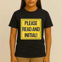 Please Read And Initial Document Indicates Agree Its Terms T-Shirt