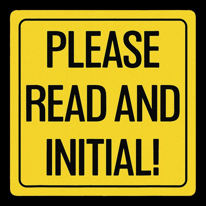 Please Read And Initial Document Indicates Agree Its Terms T-Shirt