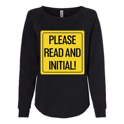 Please Read And Initial Document Indicates Agree Its Terms Womens California Wash Sweatshirt