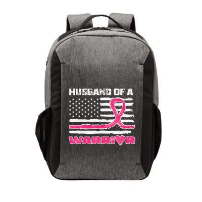 P.Ink Ribbon American Flag Husband Of A Warrior Breast Cancer Gift Vector Backpack