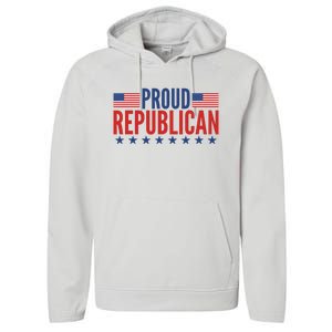 Proud Republican American Performance Fleece Hoodie