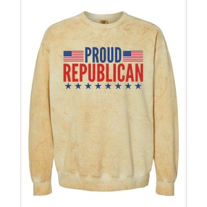 Proud Republican American Colorblast Crewneck Sweatshirt