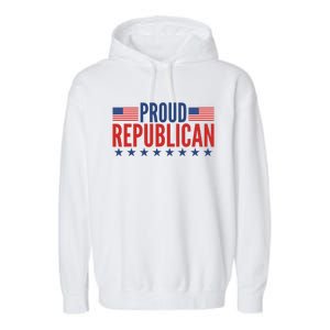 Proud Republican American Garment-Dyed Fleece Hoodie