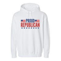 Proud Republican American Garment-Dyed Fleece Hoodie