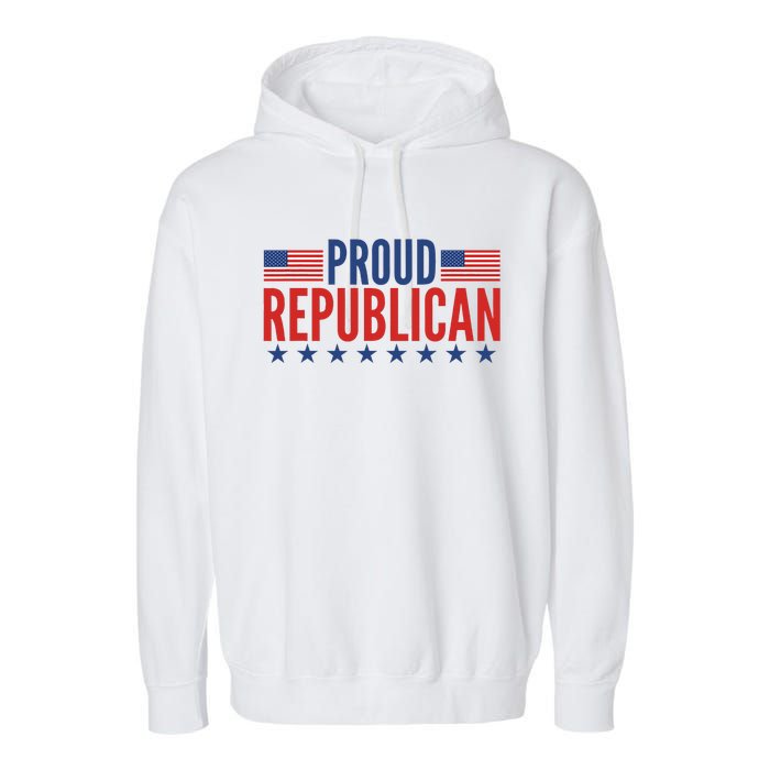 Proud Republican American Garment-Dyed Fleece Hoodie