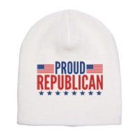 Proud Republican American Short Acrylic Beanie