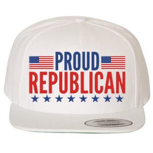 Proud Republican American Wool Snapback Cap